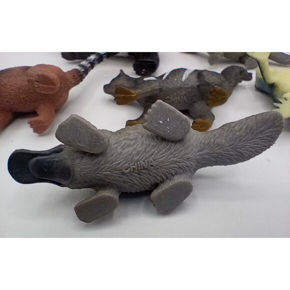 Animal Figures Set Panda Platypus Frog Ring Tailed Lemur Otter Skunk Toys - Picture 11 of 11